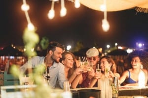 Group at a bar.